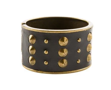 Studded leather bangle Stock-Fotos