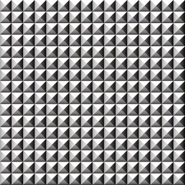 Studded pointed pattern, background. Seamlessly tileable, vector. Stockillustratie