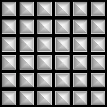 Studded pointed pattern, background. Seamlessly tileable, vector. Stock Illustration