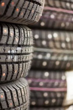 Studded tire on a background close-up Stock-Fotos