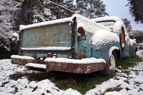 Studebaker Truck Snow Stock Photos