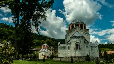 Studenica Monastery 4k 24 Stock Footage 109362179