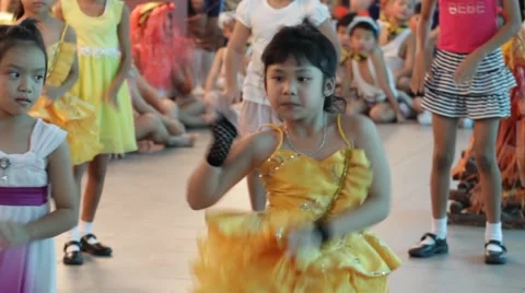 Student 7-8 years old, Scout activities, dance performances around the fire Stock Footage 68858182