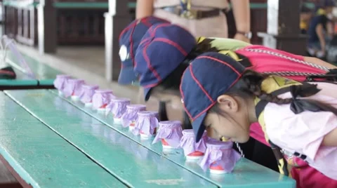 Student 9-10 years old, Scout in adventure activities, Scout Camp Stock Footage 68934583