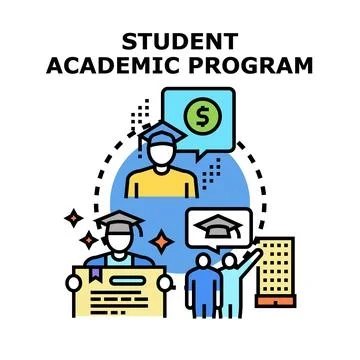 Student academic program concept vector illustration 스톡 일러스트