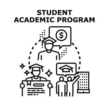 Student academic program concept vector illustration Stockillustratie
