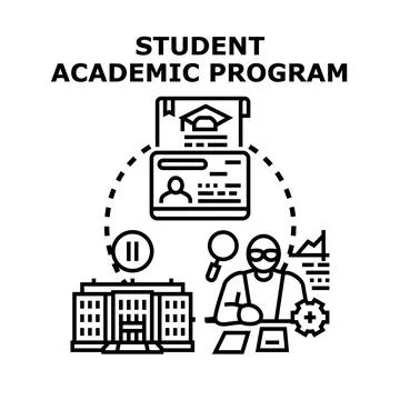 Student academic program planning career development Stock Illustration
