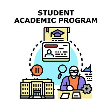 Student academic program planning career development Stock Illustration