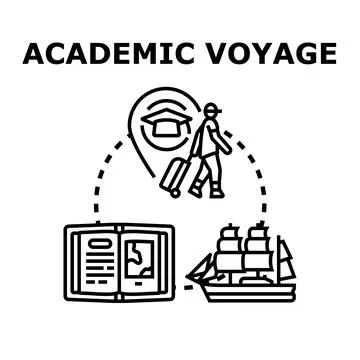 Student academic voyage for knowledge and education イラスト素材