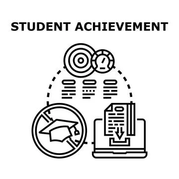 Student achievement vector concept for academic success measurement Stock Illustration