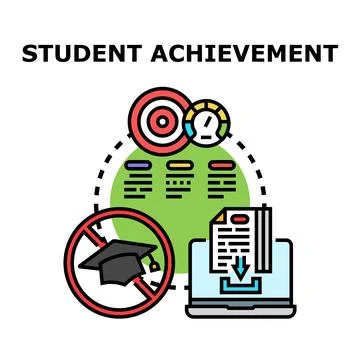 Student achievement vector concept for academic success measurement Stock Illustration