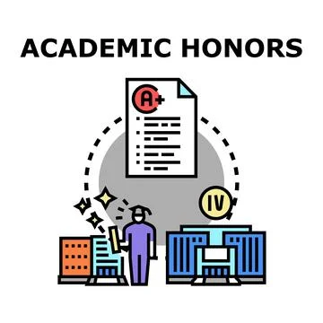 Student achieving academic honors with excellent results Stock Illustration