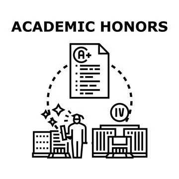 Student achieving academic honors with excellent results Stock Illustration