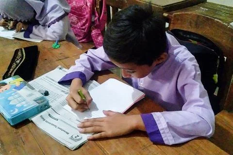 The student active learning Foto stock