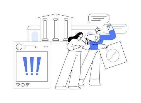 Student activism abstract concept vector illustration. Stock Illustration