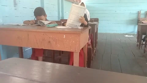 Student activities in the classroom 1 Video stock 207612342