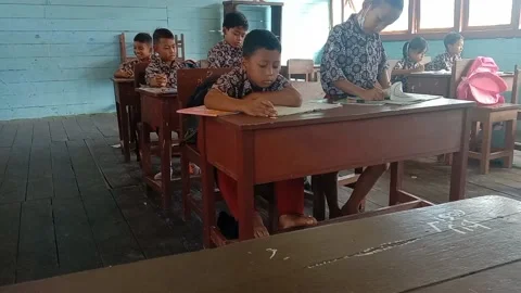 Student activities in the classroom 3 Video stock 207612078