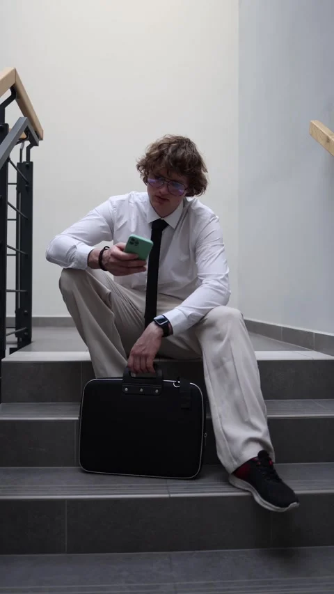 Student alone between classes Stock Footage 333511681