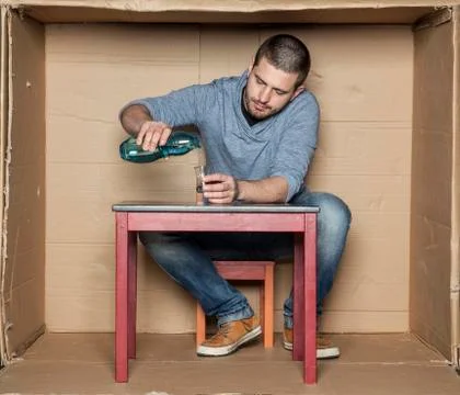 Student and his empty dorm Stock Photos