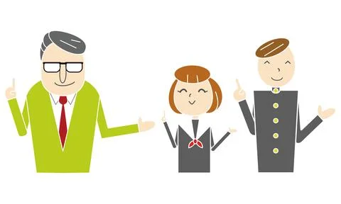Student and teacher pattern illustration Stock Illustration