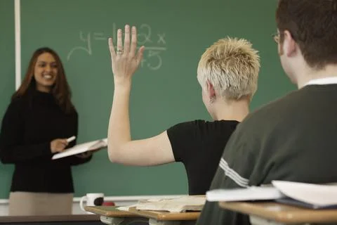 Student Asks Question Stock Photos