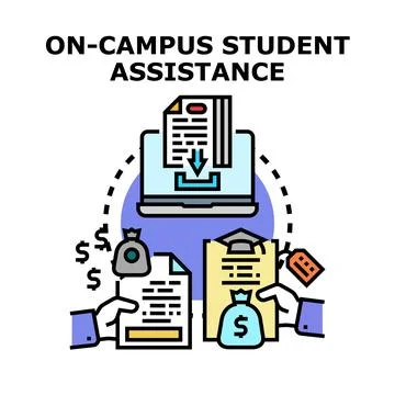 Student assistance program financial aid applying process 스톡 일러스트