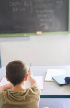 Student attending in a  classroom during a lesson Foto stock