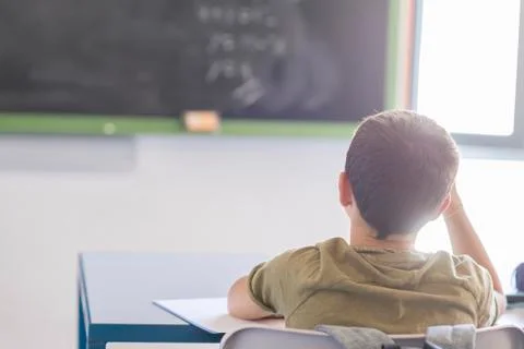 Student attending in a  classroom during a lesson Stock Photos
