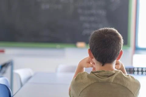 Student attending in a  classroom during a lesson Stock Photos