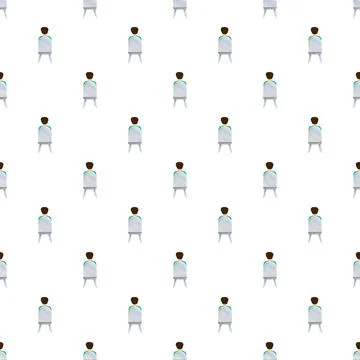 Student back view repeating pattern for education theme Illustrazione stock
