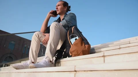 Student with backpack and face mask. Stock Footage 142826387