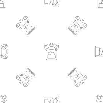Student backpack pattern seamless Stock Illustration
