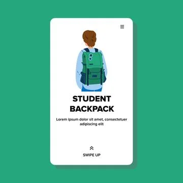 Student backpack vector Stockillustratie