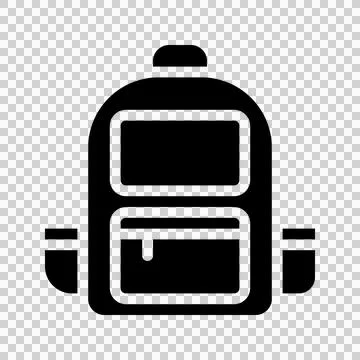 Student bag, backpack icon. with a soild style. Vector illustration. Stock Illustration