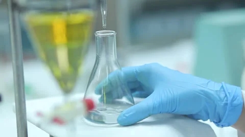 Student of biochemistry studies in a lab Stock Footage 36269769