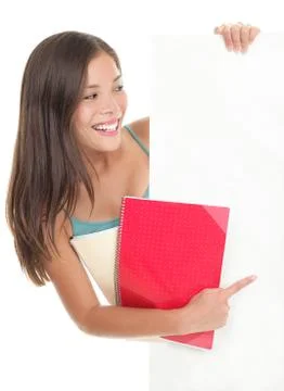 Student blank sign Stock Photos