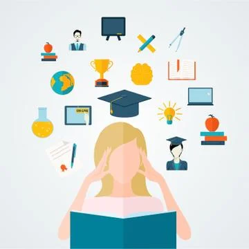 Student With Book Stock Illustration