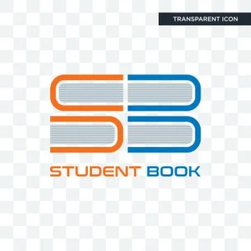 Student book vector icon isolated on transparent background, student book log Stock Illustration
