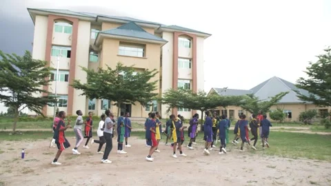 Student building and learning school environment Stock Footage 252365142