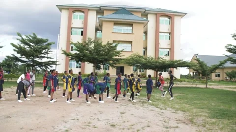 Student building and learning school environment Stock Footage 252365637