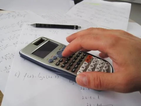 Student calculating Stock Photos
