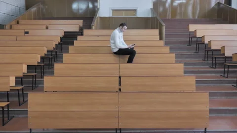 Student Calling By Smartphone Stock Footage 127418593