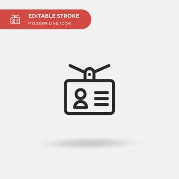 Student Card Simple vector icon. Illustration symbol design template for web  Stock Illustration