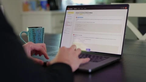 Student Caught Using Prohibited AI on Laptop Stock Footage 333414645
