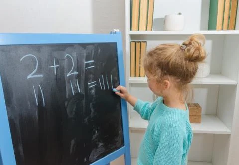The student on the chalk Board decides examples Photos