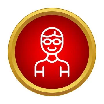 Student character with glasses representing education icon Stock Illustration