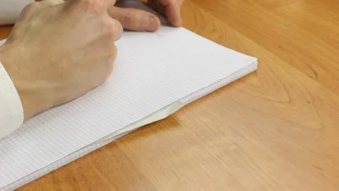 Student Cheating from Paper at Mathematics Examination Stock Footage 88409303