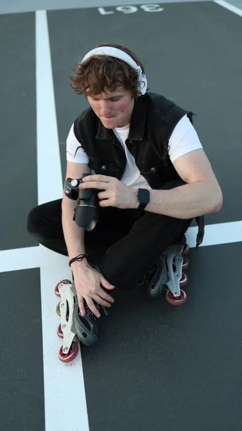 Student checking camera footage Stock Footage 332116793