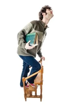 Student clambering Stock Photos