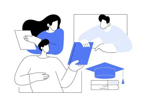 Student club abstract concept vector illustration. Stock Illustration